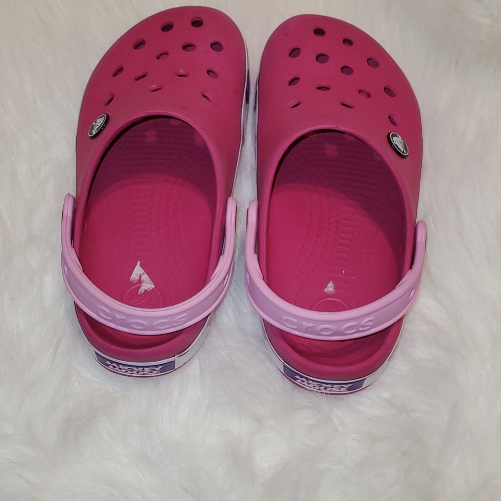 Crocs Kids Mickey Mouse Size 1 Pink sandals - Picture 7 of 9